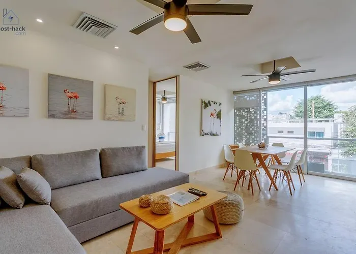 Comfy Aptartment With Pool Near 5Th Avenue & Mamitas Beach - Danzamar 3